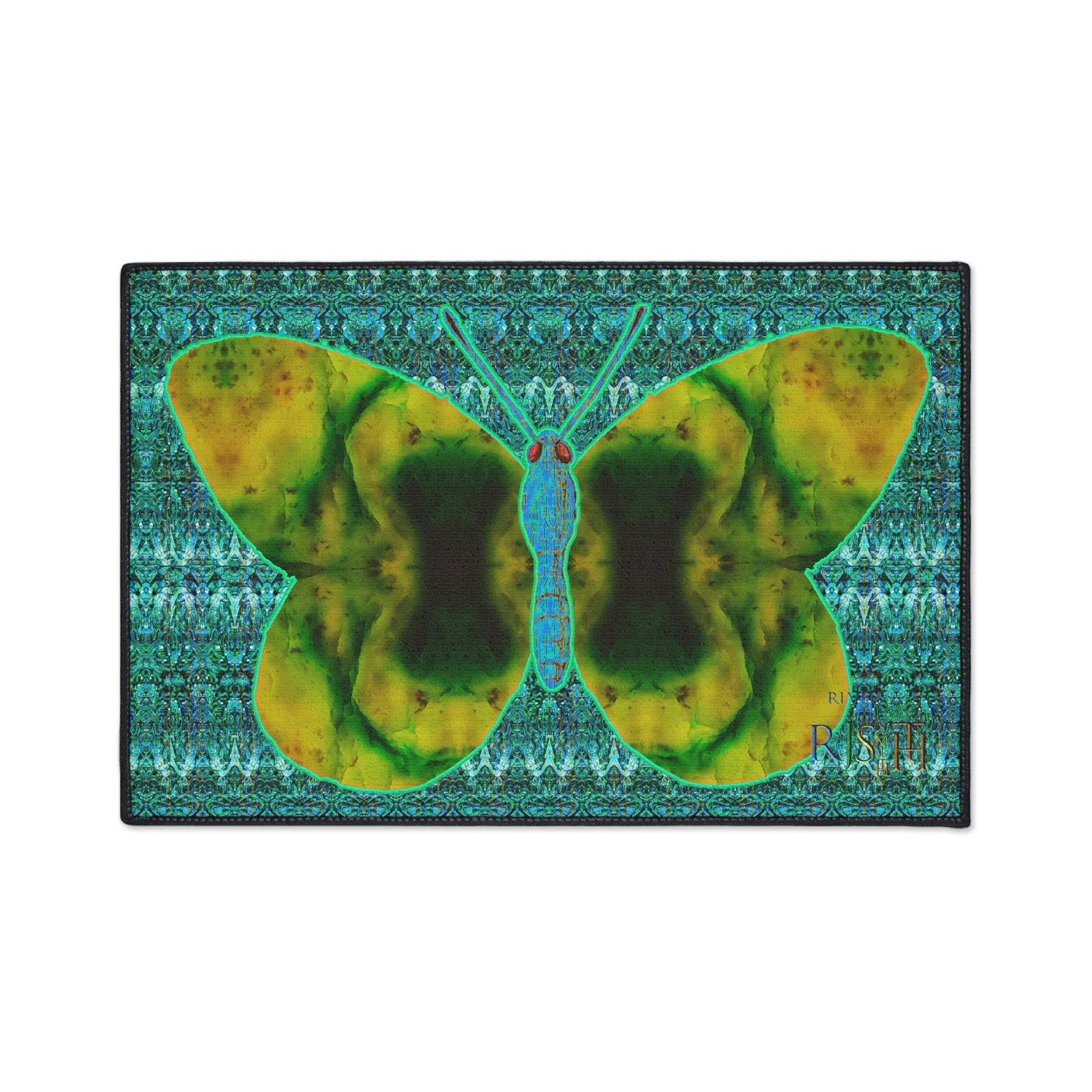 Heavy Duty Floor Mat (Butterfly Glade Denizen & Samhain Dream Thaw 12 & Blue Logo@Alchemic) RJSTH@Fabric#10_9 of 16 RJSTHw2025 RJS