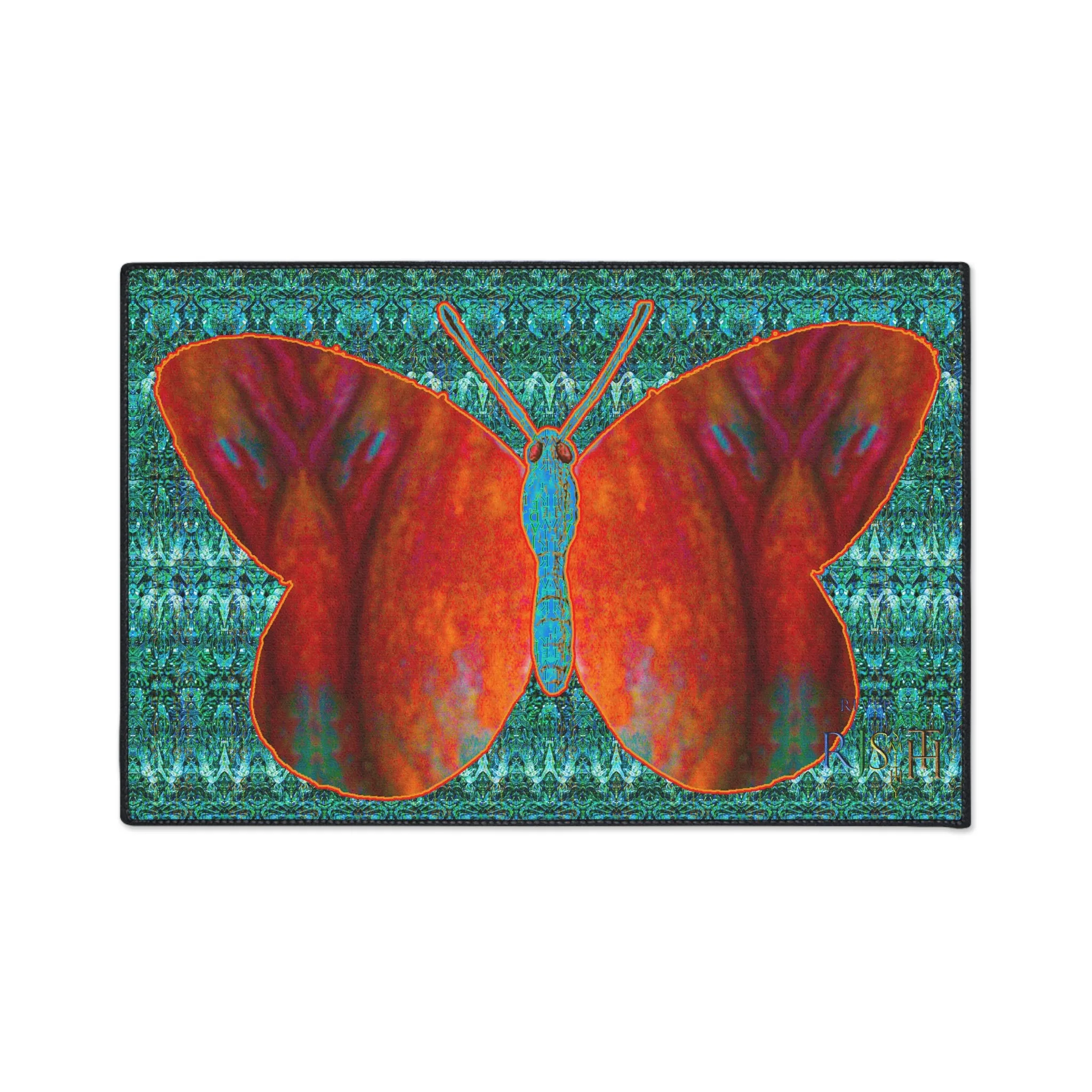 Heavy Duty Floor Mat (Butterfly Glade Denizen & Samhain Dream Thaw 12 & Blue Logo@Alchemic) RJSTH@Fabric#12_14 of 16 RJSTHw2025 RJS