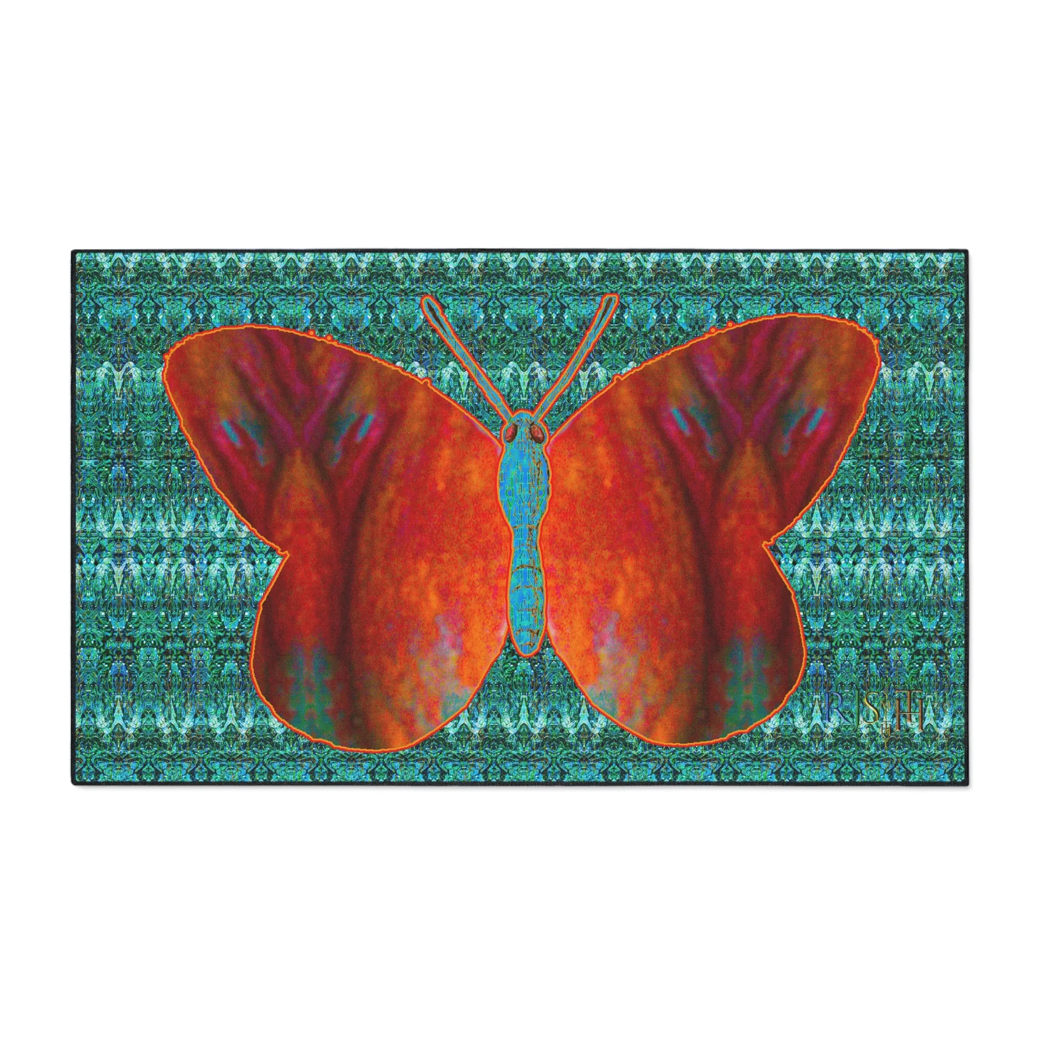 Heavy Duty Floor Mat (Butterfly Glade Denizen & Samhain Dream Thaw 12 & Blue Logo@Alchemic) RJSTH@Fabric#12_14 of 16 RJSTHw2025 RJS