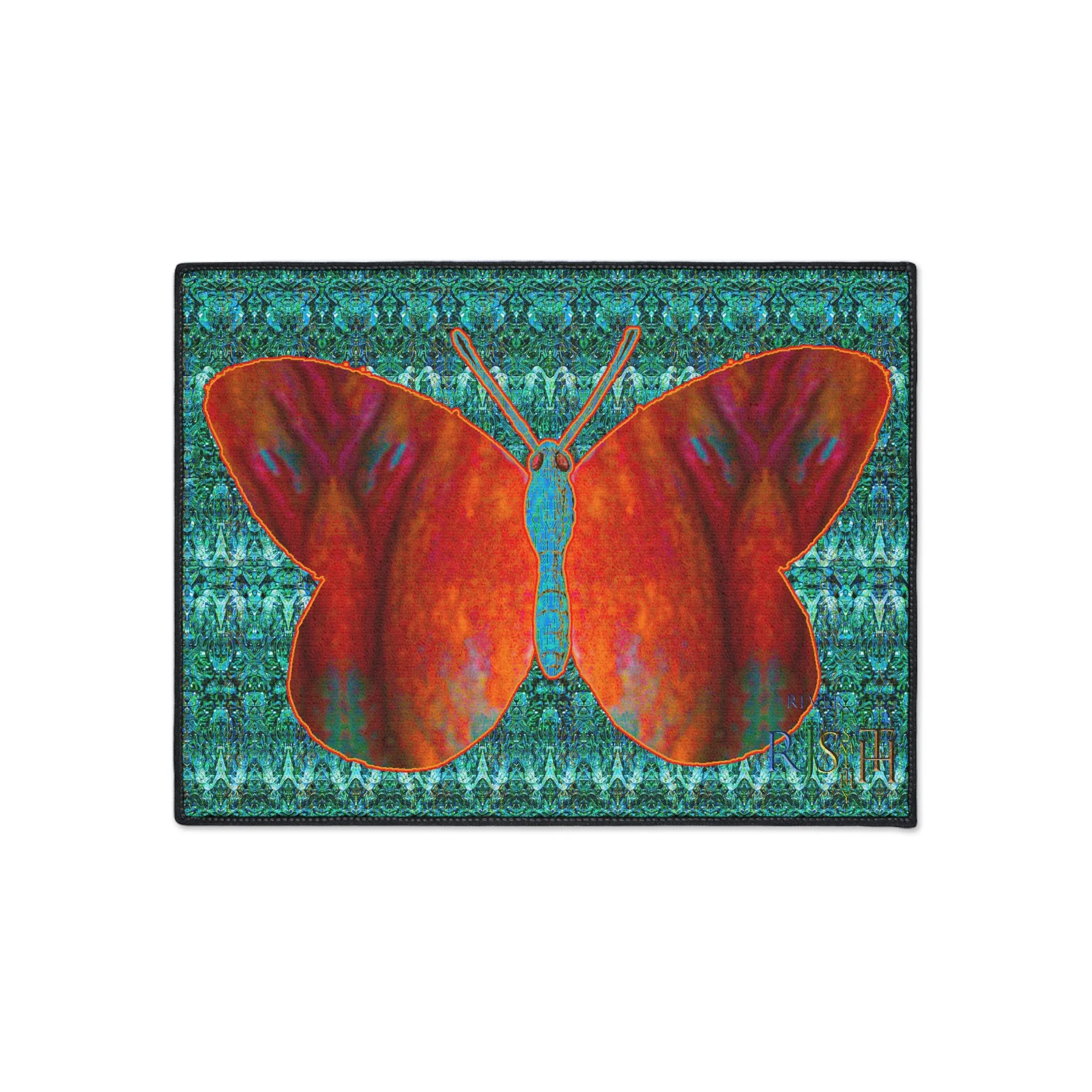 Heavy Duty Floor Mat (Butterfly Glade Denizen & Samhain Dream Thaw 12 & Blue Logo@Alchemic) RJSTH@Fabric#12_14 of 16 RJSTHw2025 RJS