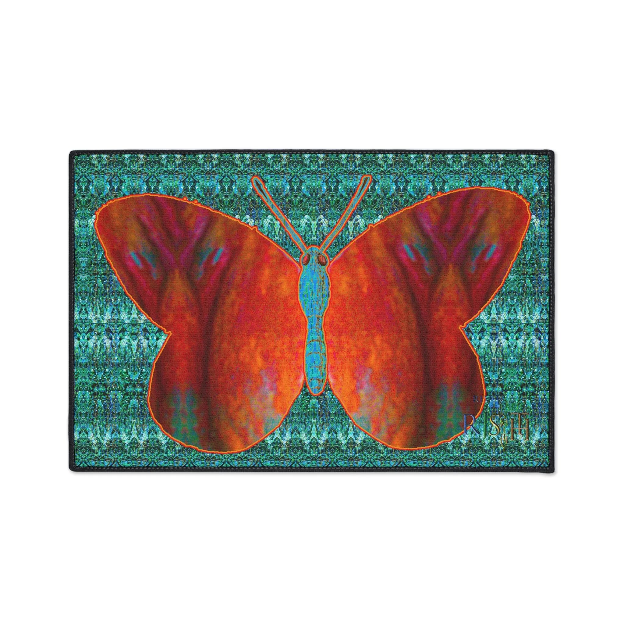 Heavy Duty Floor Mat (Butterfly Glade Denizen & Samhain Dream Thaw 12 & Blue Logo@Alchemic) RJSTH@Fabric#12_14 of 16 RJSTHw2025 RJS