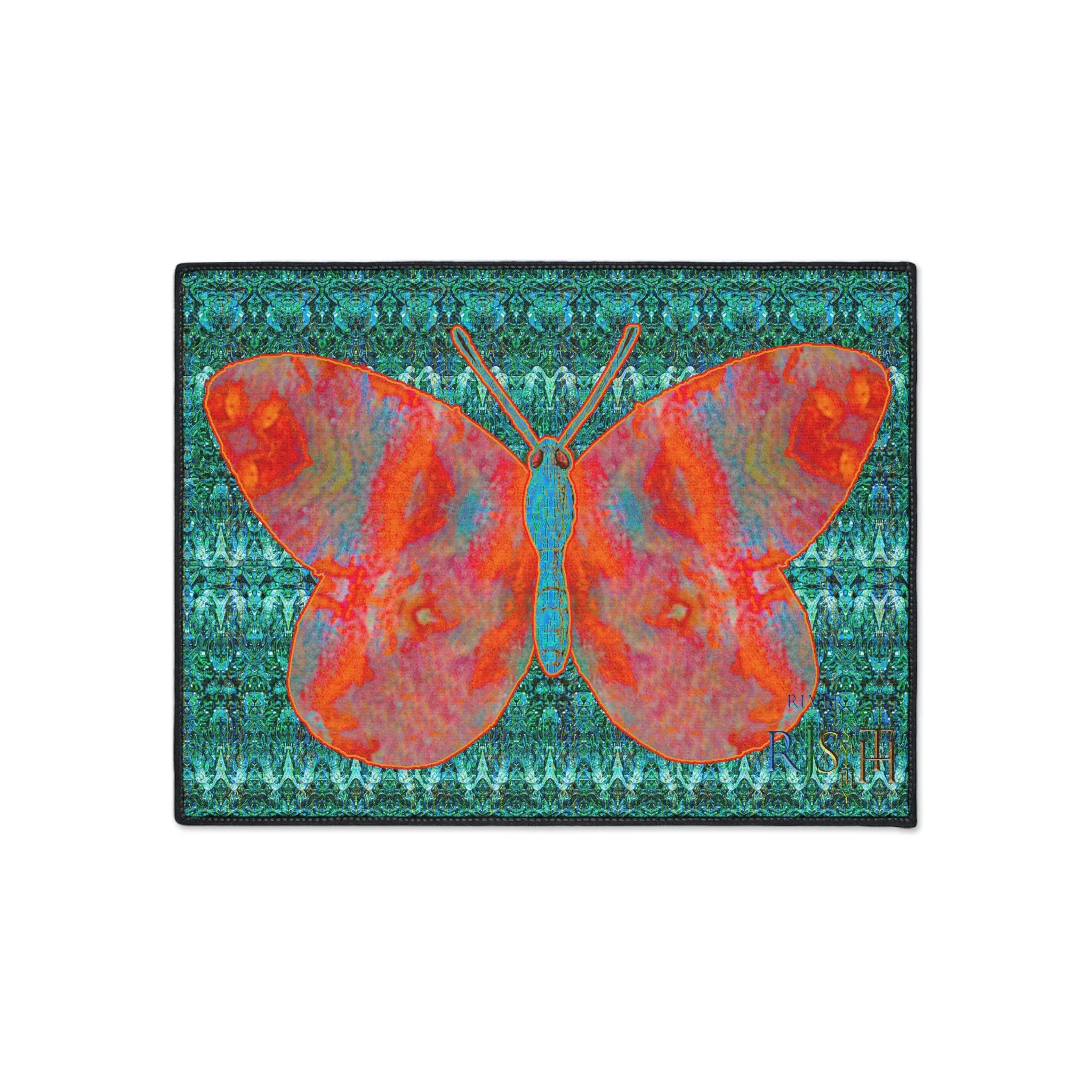 Heavy Duty Floor Mat (Butterfly Glade Denizen & Samhain Dream Thaw 12 & Blue Logo@Alchemic) RJSTH@Fabric#12_4 of 16 RJSTHw2025 RJS
