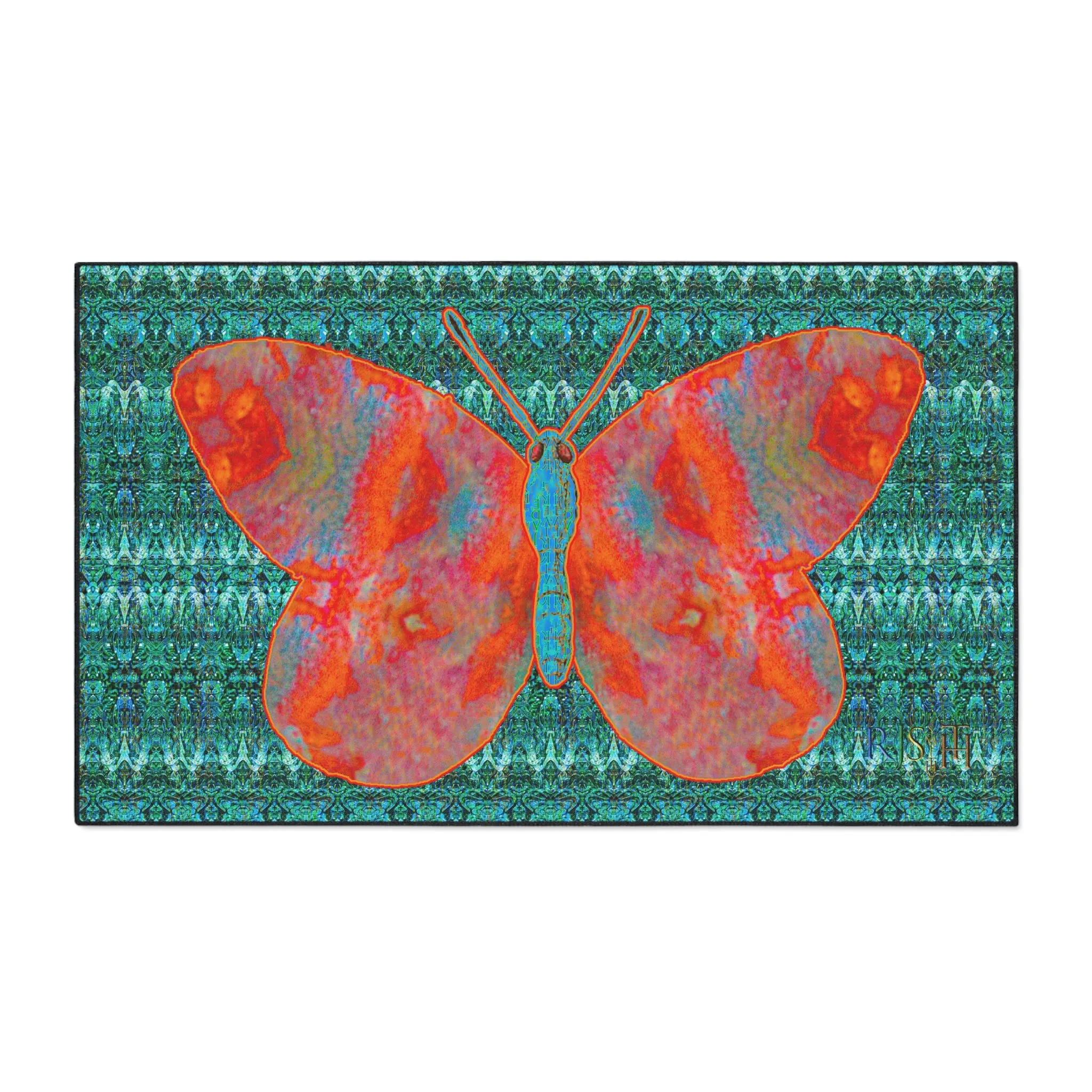Heavy Duty Floor Mat (Butterfly Glade Denizen & Samhain Dream Thaw 12 & Blue Logo@Alchemic) RJSTH@Fabric#12_4 of 16 RJSTHw2025 RJS