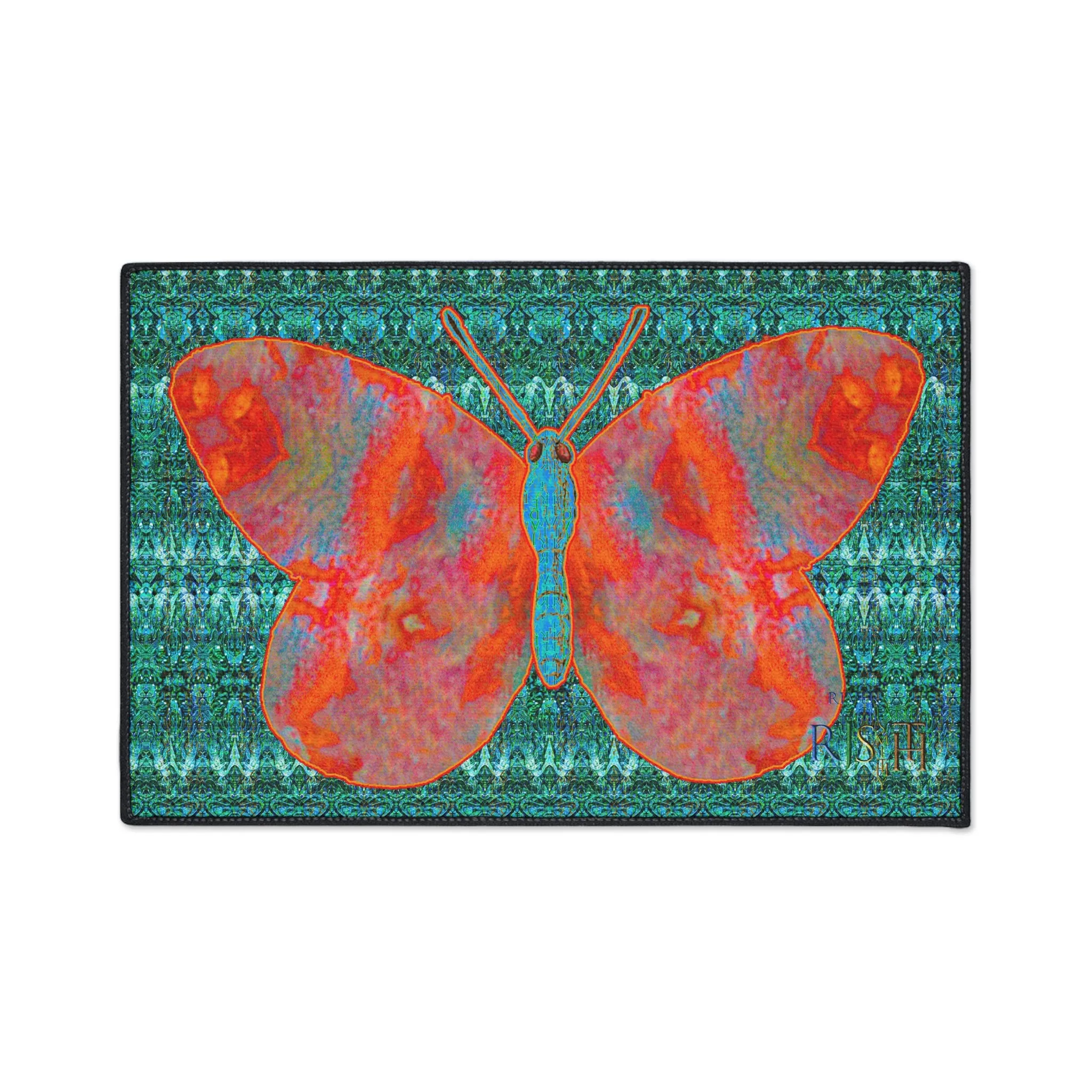 Heavy Duty Floor Mat (Butterfly Glade Denizen & Samhain Dream Thaw 12 & Blue Logo@Alchemic) RJSTH@Fabric#12_4 of 16 RJSTHw2025 RJS
