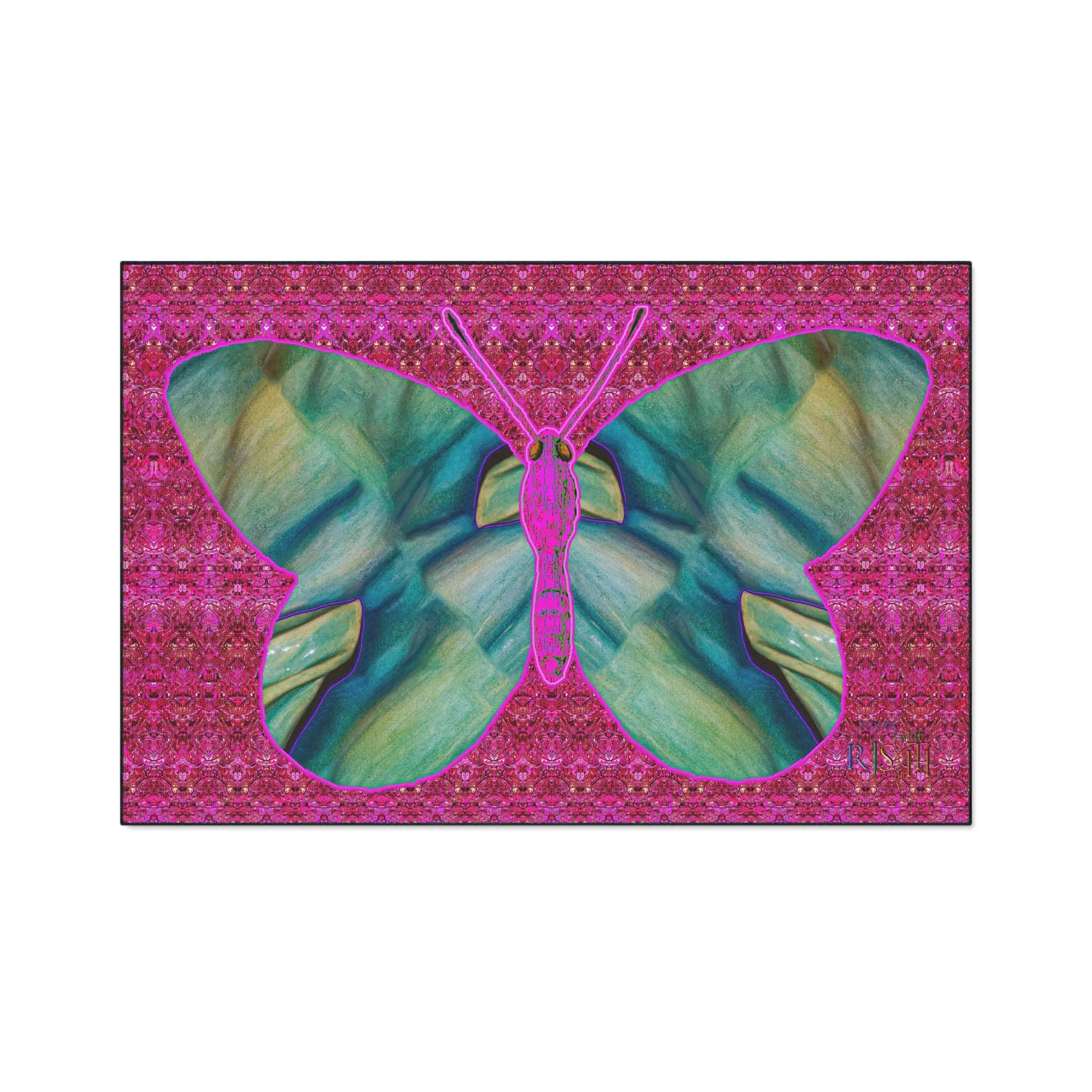 Heavy Duty Floor Mat (Butterfly Glade Denizen & Samhain Dream Thaw 13 & Pink Logo@Alchemic) RJSTH@Fabric#9_12 of 14 RJSTHw2025 RJS