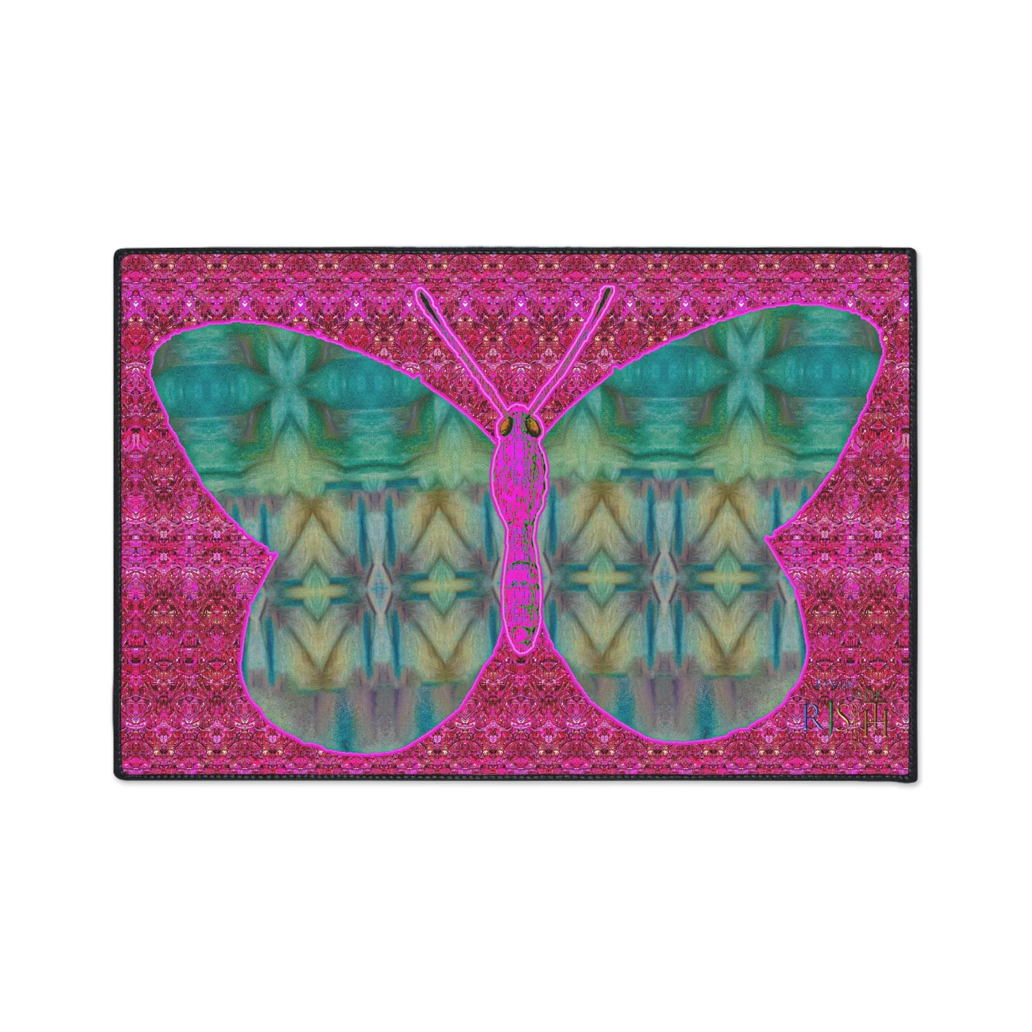 Heavy Duty Floor Mat (Butterfly Glade Denizen & Samhain Dream Thaw 13 & Pink Logo@Alchemic) RJSTH@Fabric#9_4 of 14 RJSTHw2025 RJS