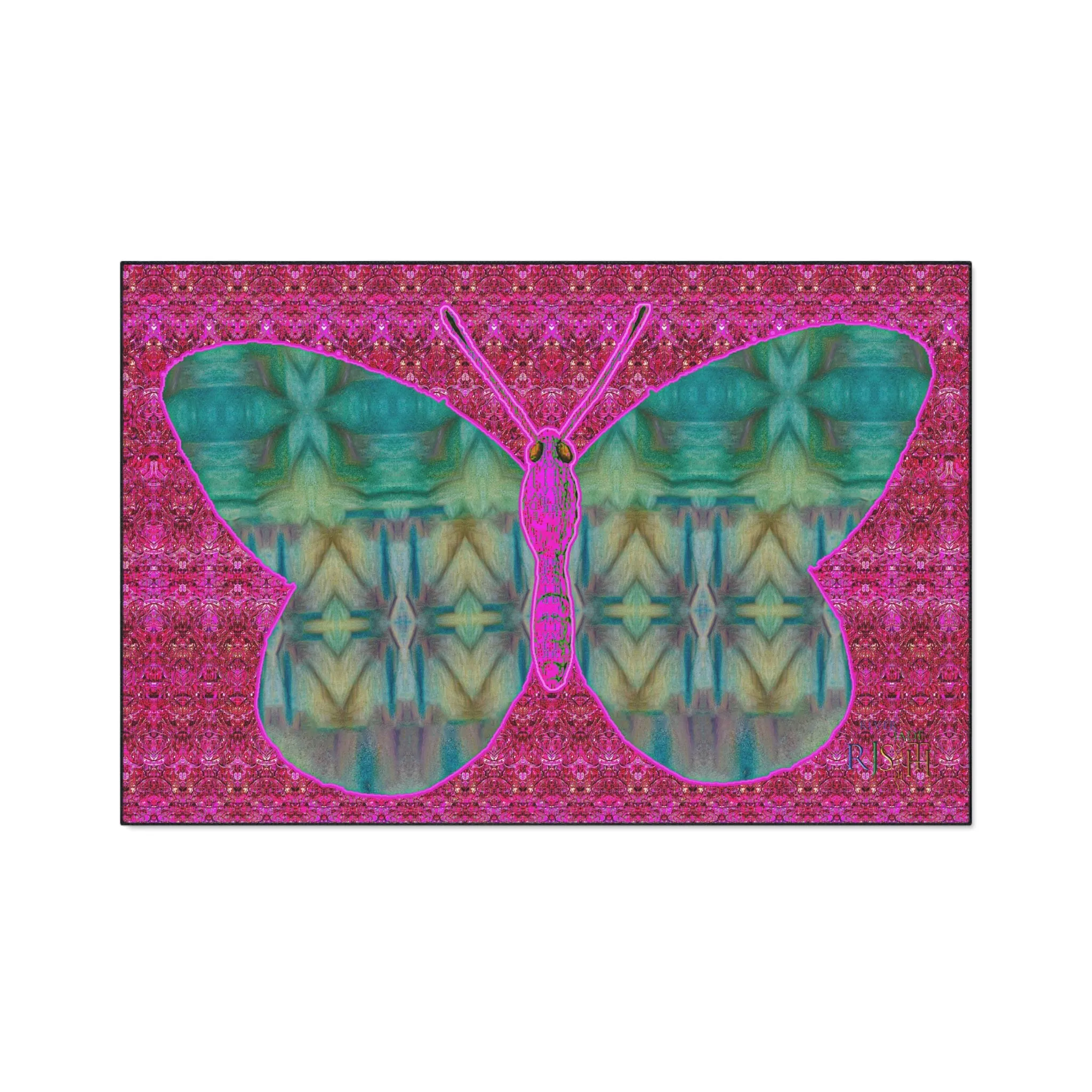 Heavy Duty Floor Mat (Butterfly Glade Denizen & Samhain Dream Thaw 13 & Pink Logo@Alchemic) RJSTH@Fabric#9_4 of 14 RJSTHw2025 RJS