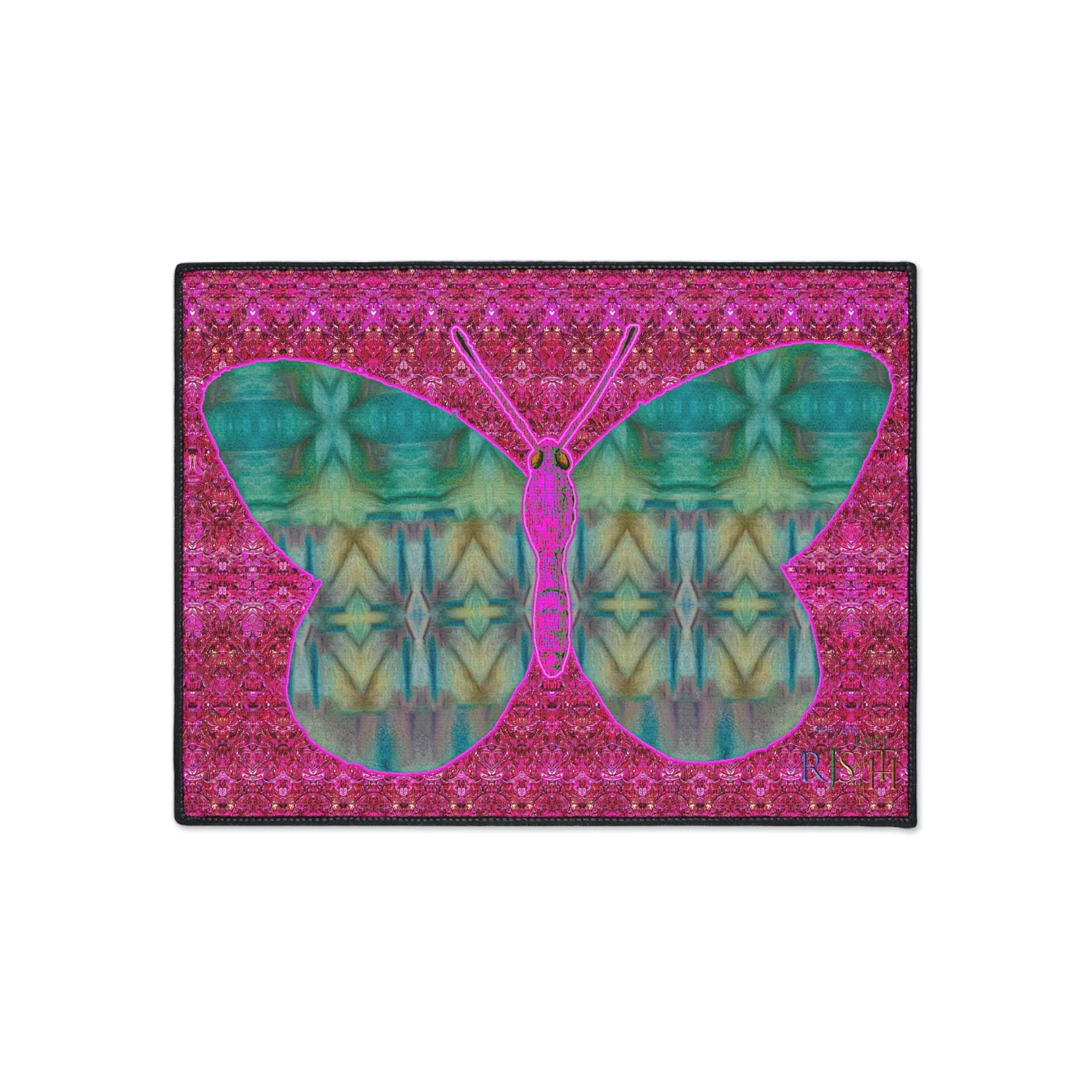 Heavy Duty Floor Mat (Butterfly Glade Denizen & Samhain Dream Thaw 13 & Pink Logo@Alchemic) RJSTH@Fabric#9_4 of 14 RJSTHw2025 RJS