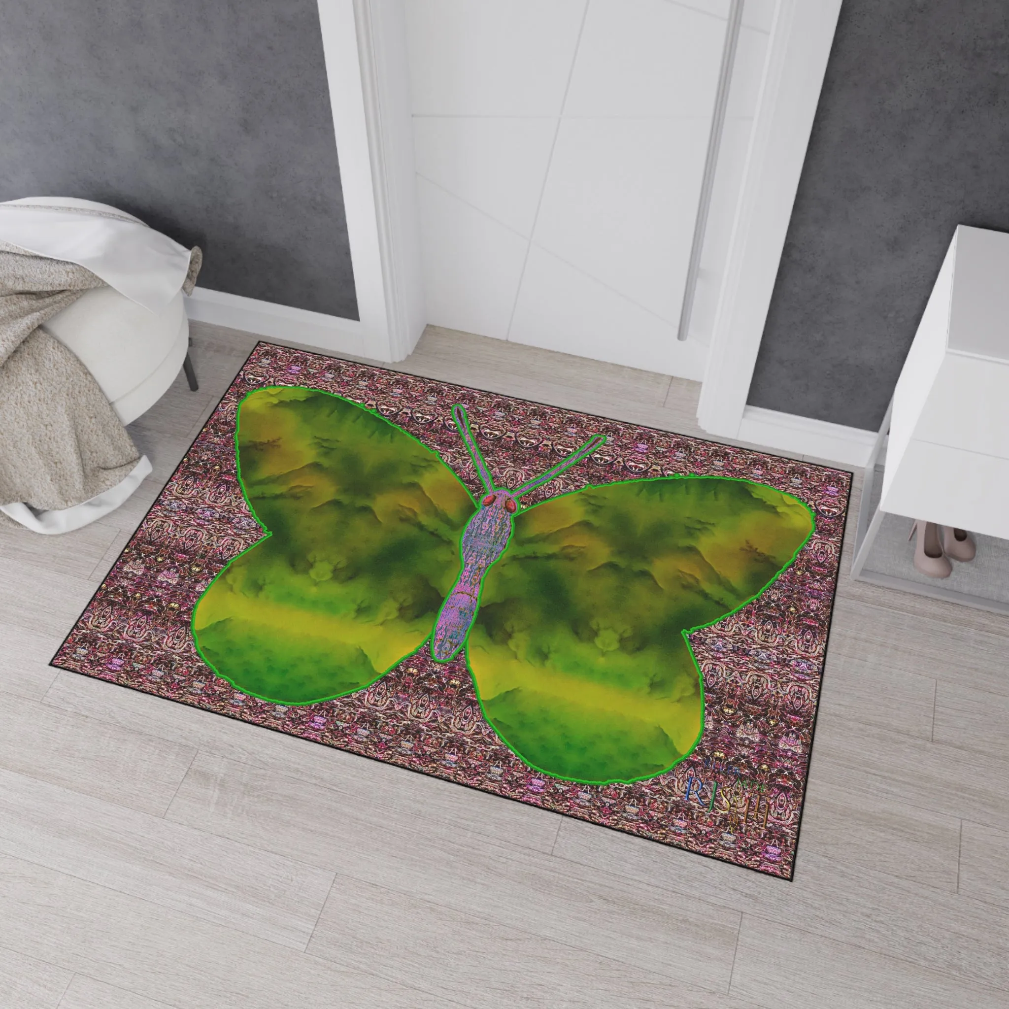 Heavy Duty Floor Mat (Butterfly Glade Denizen & Samhain Dream Thaw 14 & Purple Logo@Alchemic) RJSTH@Fabric#5_16 of 18 RJSTHw2025 RJS