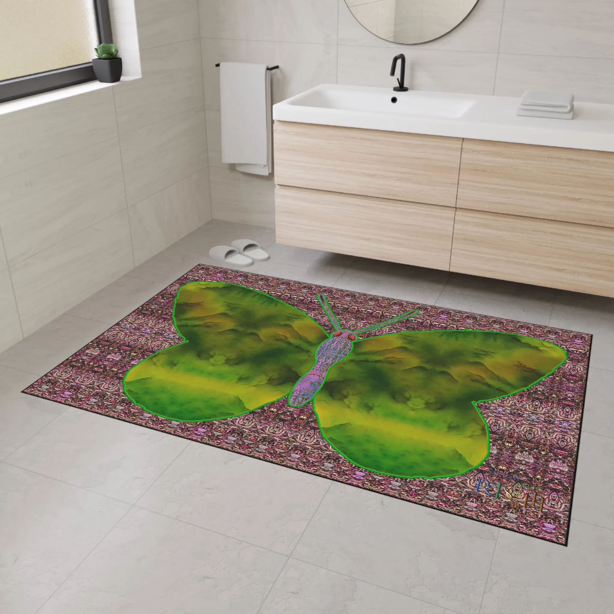 Heavy Duty Floor Mat (Butterfly Glade Denizen & Samhain Dream Thaw 14 & Purple Logo@Alchemic) RJSTH@Fabric#5_16 of 18 RJSTHw2025 RJS