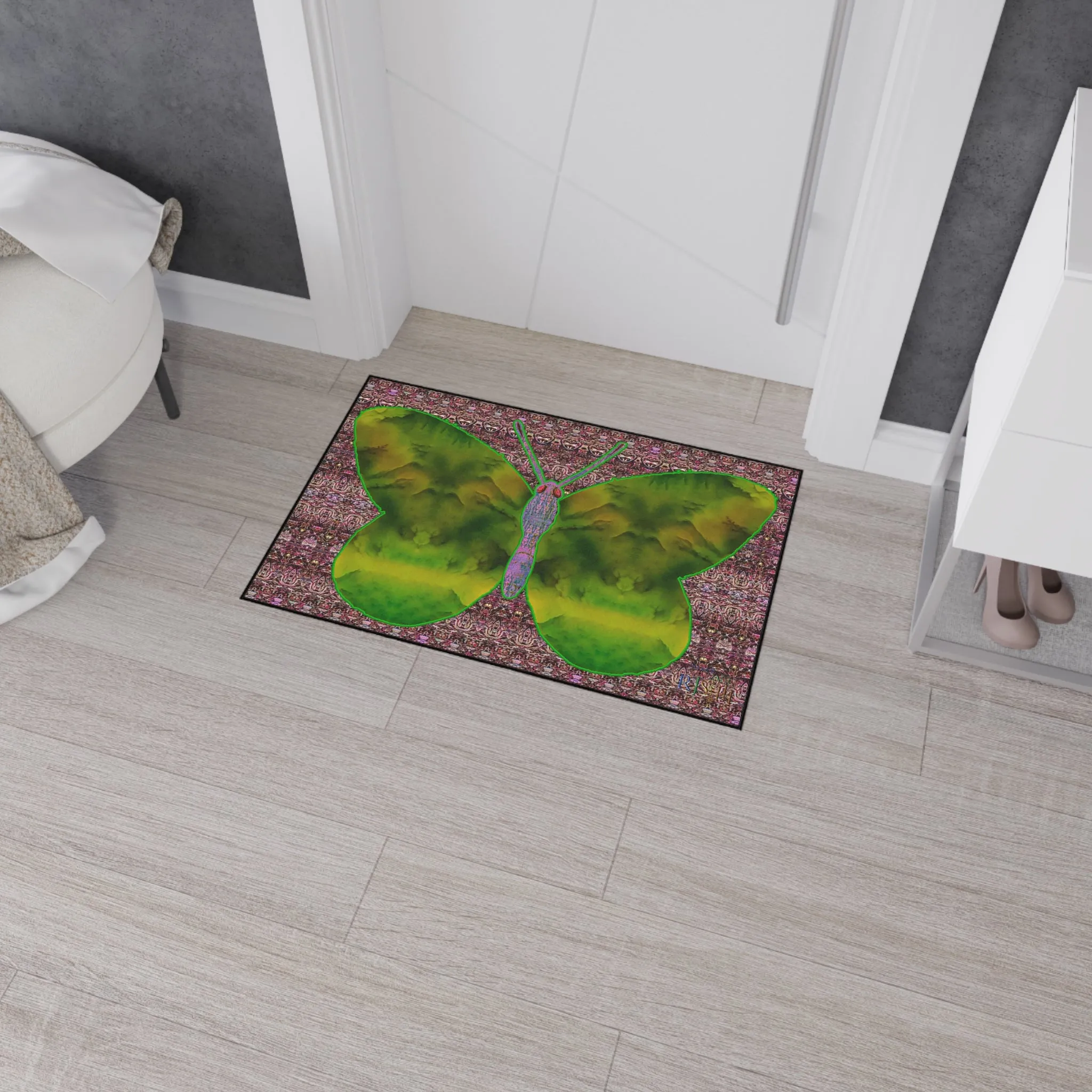 Heavy Duty Floor Mat (Butterfly Glade Denizen & Samhain Dream Thaw 14 & Purple Logo@Alchemic) RJSTH@Fabric#5_16 of 18 RJSTHw2025 RJS