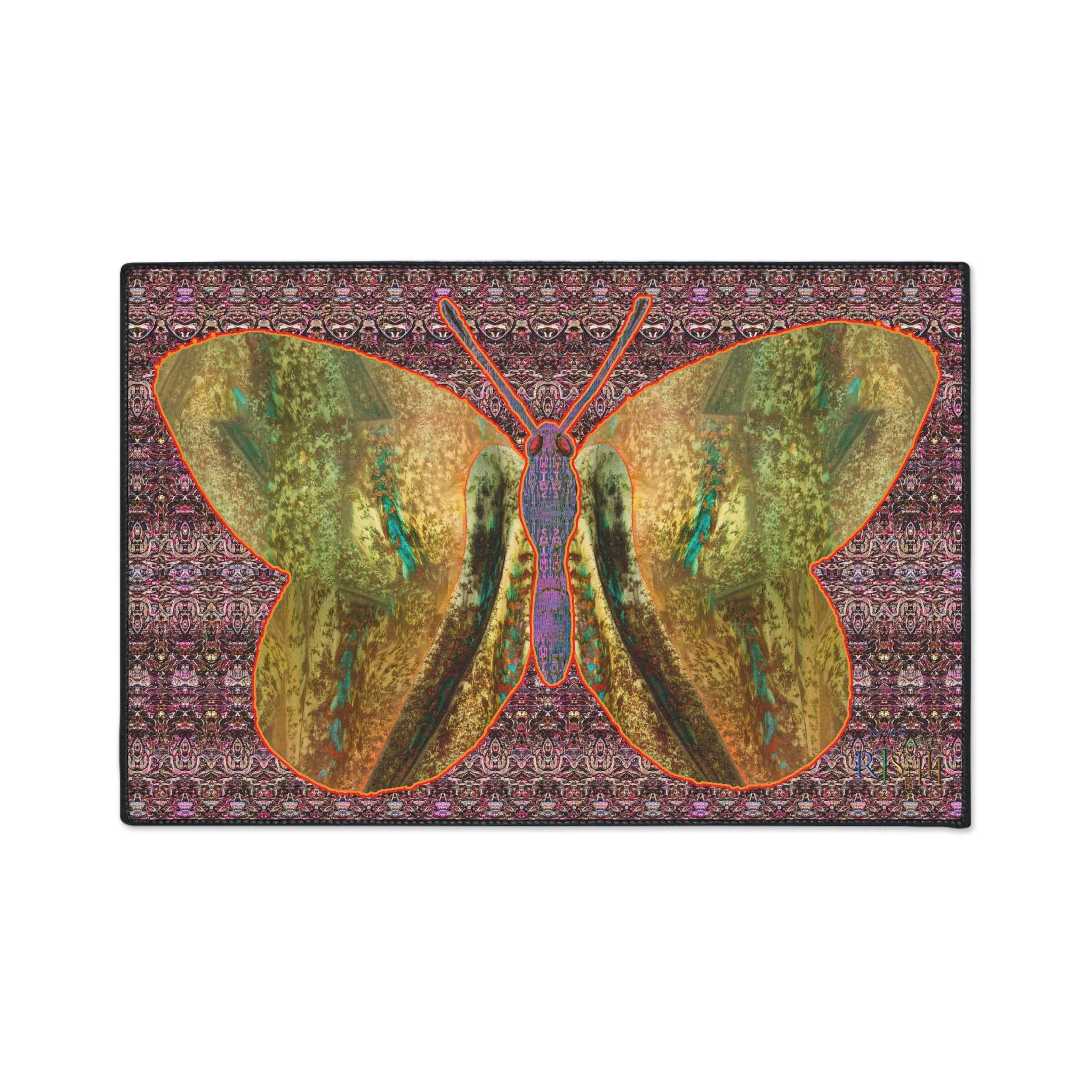 Heavy Duty Floor Mat (Butterfly Glade Denizen & Samhain Dream Thaw 14 & Purple Logo@Alchemic) RJSTH@Fabric#6_16 of 16 RJSTHw2025 RJS