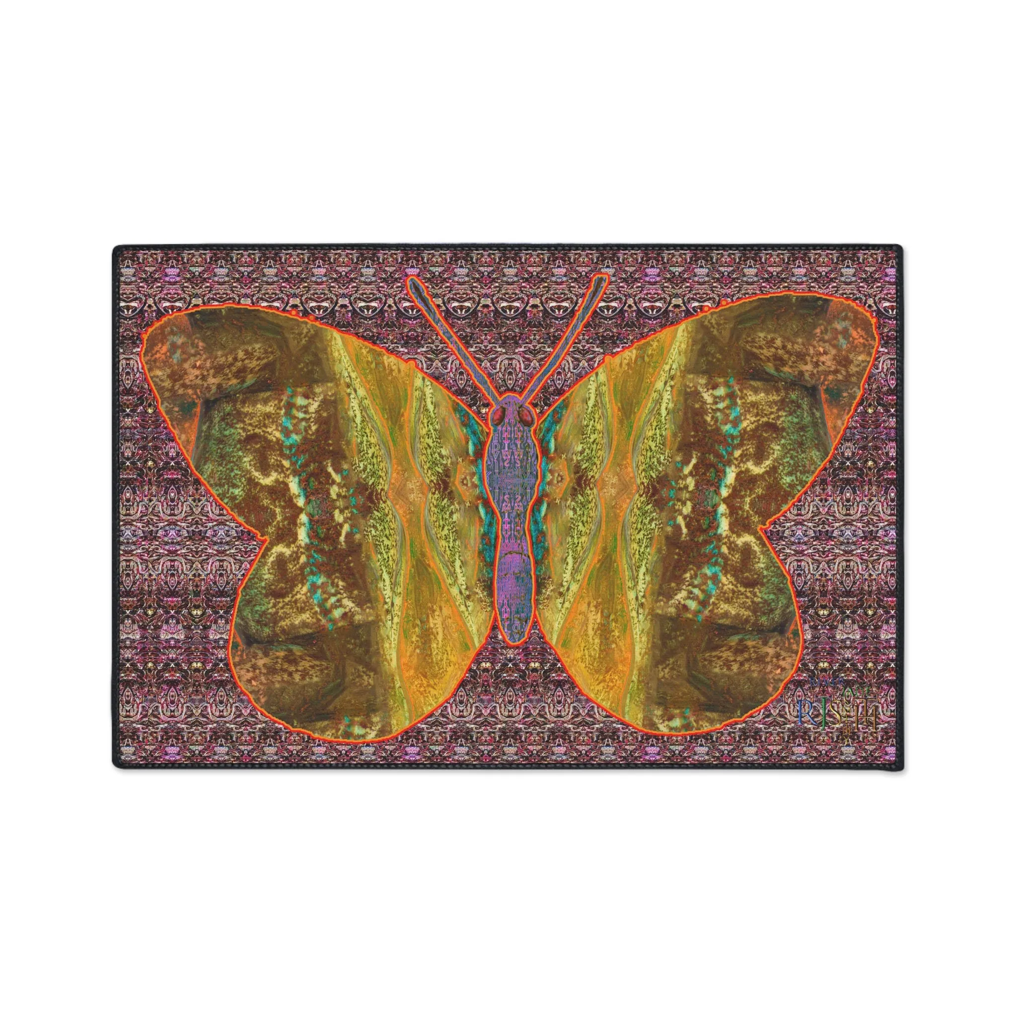 Heavy Duty Floor Mat (Butterfly Glade Denizen & Samhain Dream Thaw 14 & Purple Logo@Alchemic) RJSTH@Fabric#6_2 of 16 RJSTHw2025 RJS