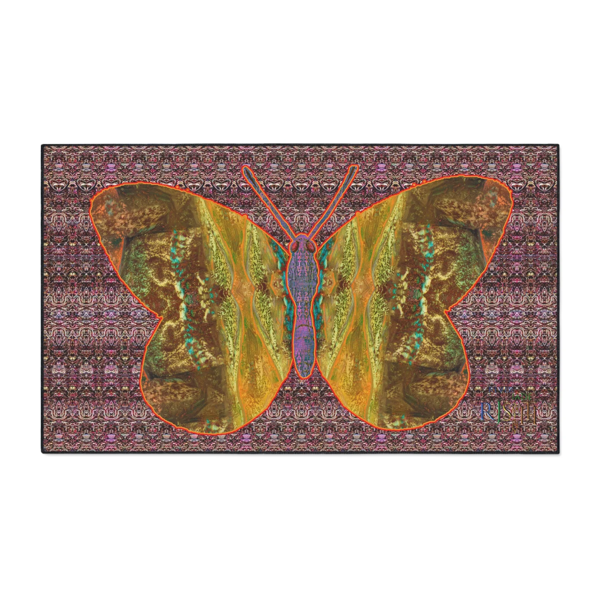 Heavy Duty Floor Mat (Butterfly Glade Denizen & Samhain Dream Thaw 14 & Purple Logo@Alchemic) RJSTH@Fabric#6_2 of 16 RJSTHw2025 RJS
