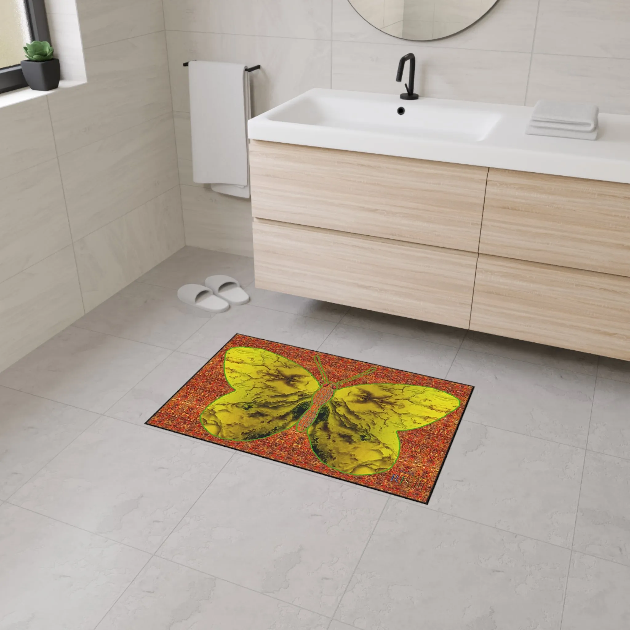 Heavy Duty Floor Mat (Butterfly Glade Denizen & Samhain Dream Thaw 15 & Orange Logo@Alchemic) RJSTH@Fabric#1_6 of 15 RJSTHw2025 RJS