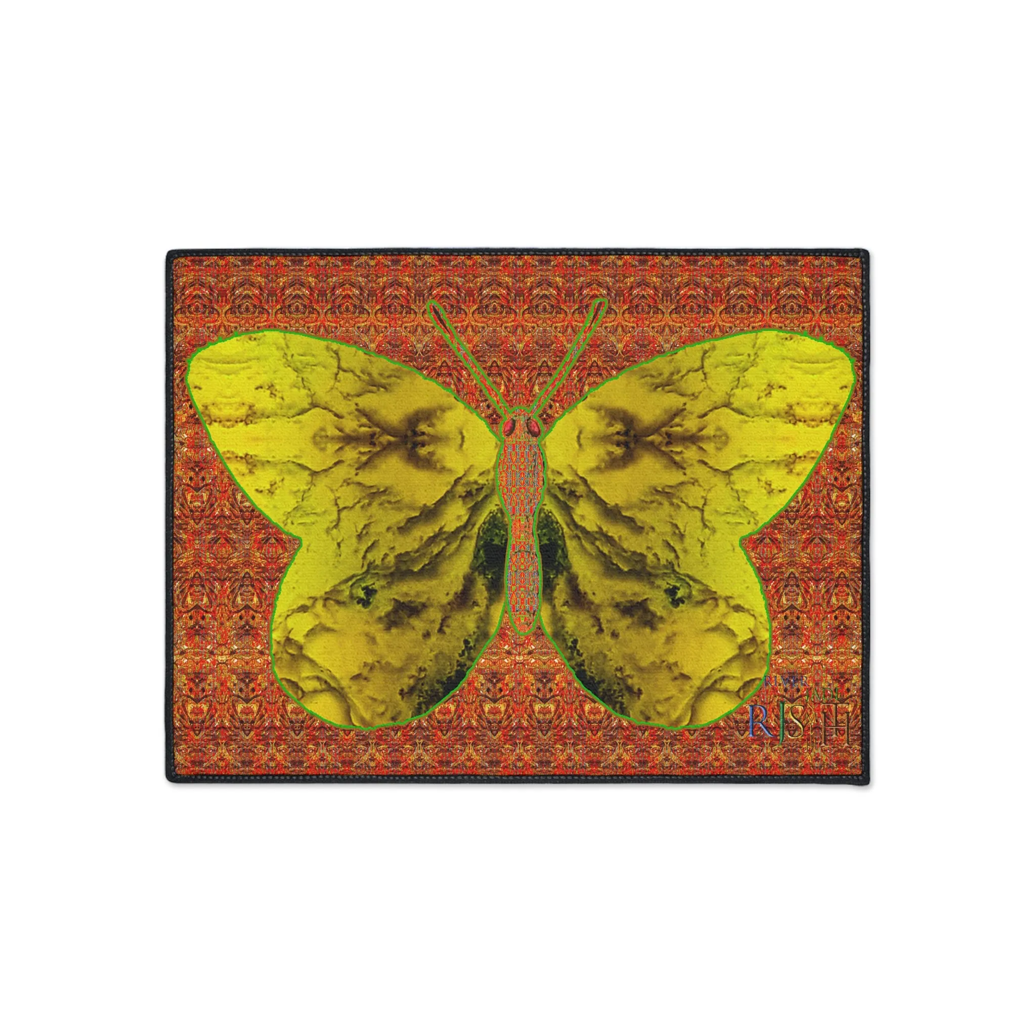 Heavy Duty Floor Mat (Butterfly Glade Denizen & Samhain Dream Thaw 15 & Orange Logo@Alchemic) RJSTH@Fabric#1_6 of 15 RJSTHw2025 RJS
