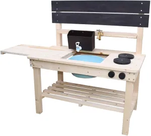 Heavy Duty Montessori Wooden Kids Mud Kitchen | Outdoor Toy Kitchen | 18m 