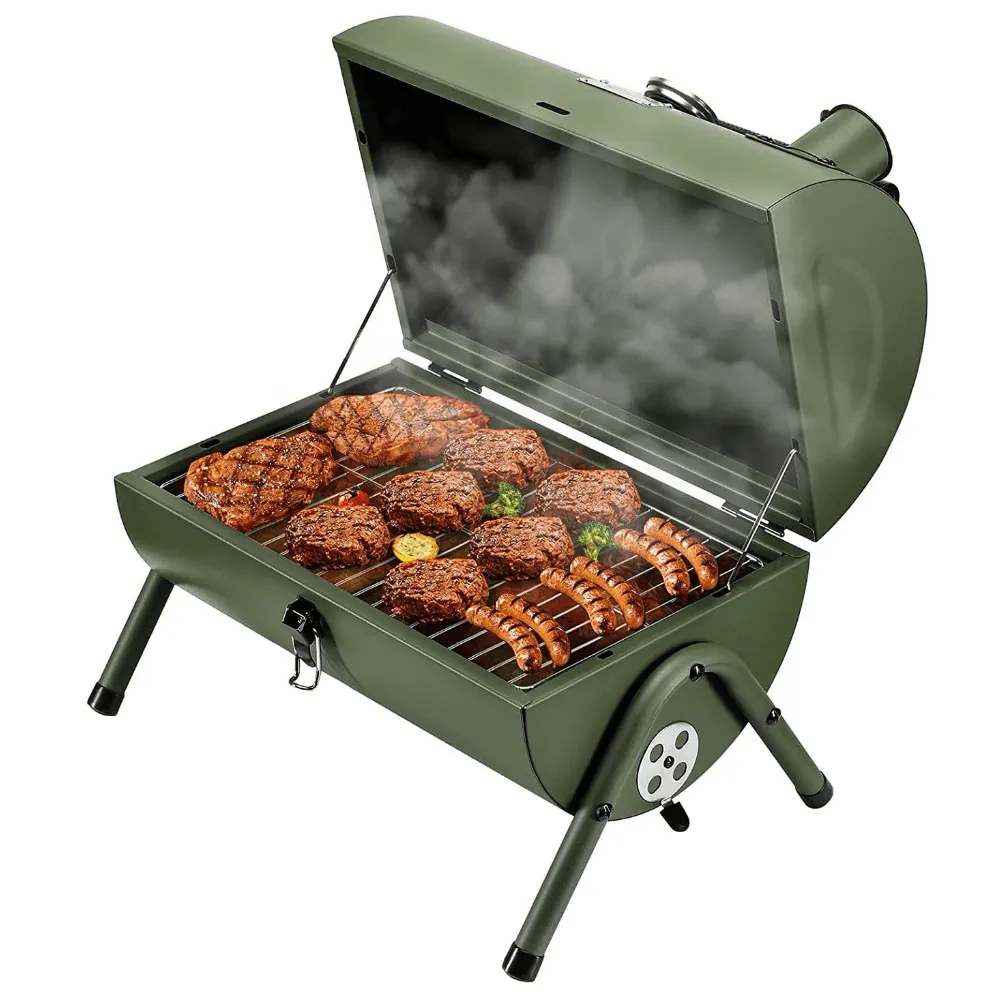 Heavy Duty Portable Charcoal BBQ Smoker Grill Pit