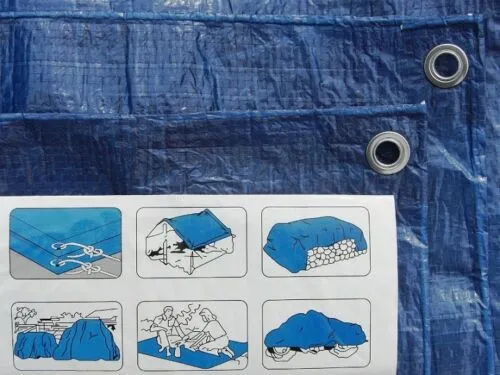 Heavy Duty Waterproof Tarpaulin 3x4m (Blue)