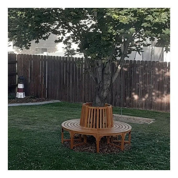 Hexagonal Full Circle Tree Bench in Weather Resistant Eucalyptus