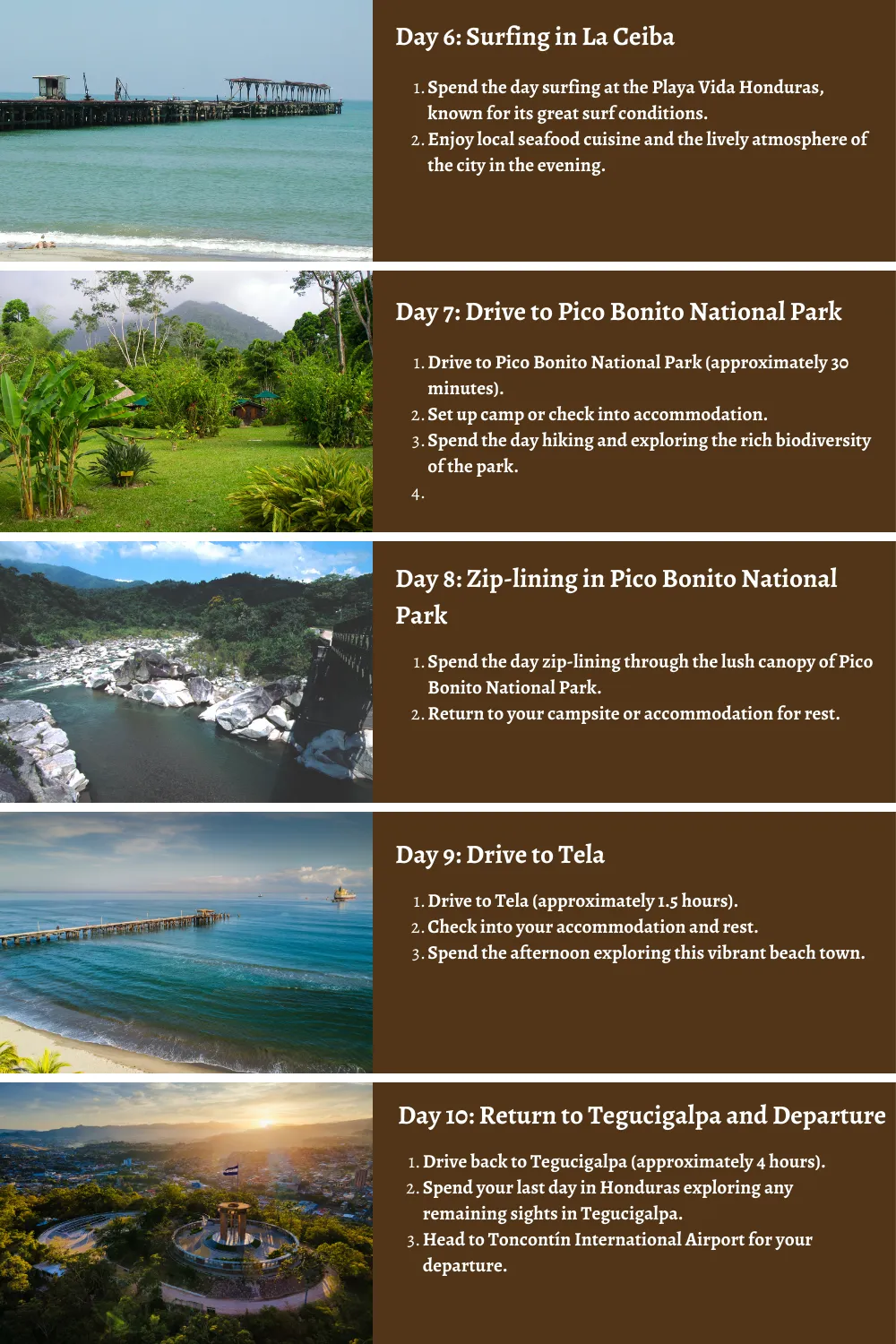 Honduras - From Caribbean Coastlines to Ancient Ruins:A 10 Day Itinerary to Camping, Surfing, Climbing, Hiking, and Zip-Lining