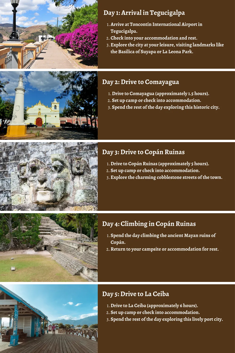 Honduras - From Caribbean Coastlines to Ancient Ruins:A 10 Day Itinerary to Camping, Surfing, Climbing, Hiking, and Zip-Lining