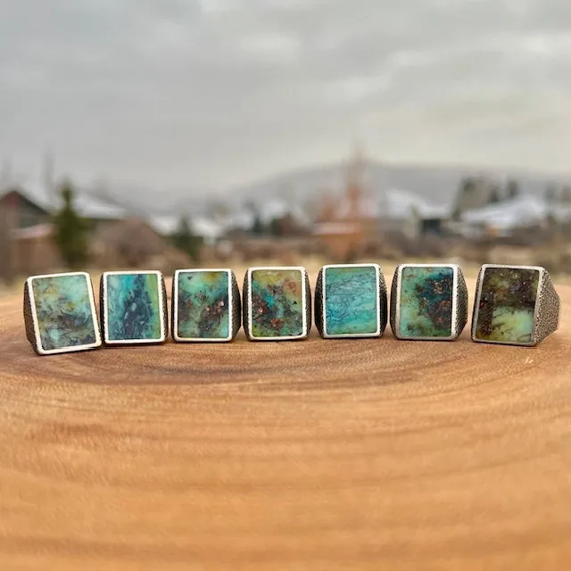 Indonesian Opal Wood Textured Signet