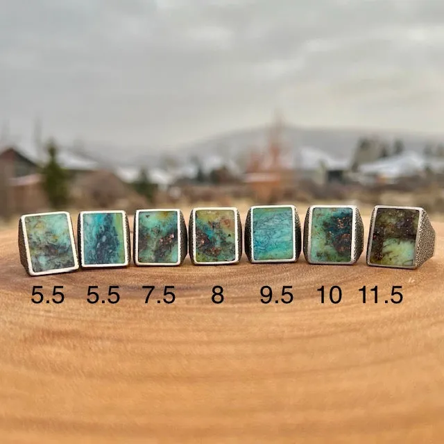 Indonesian Opal Wood Textured Signet