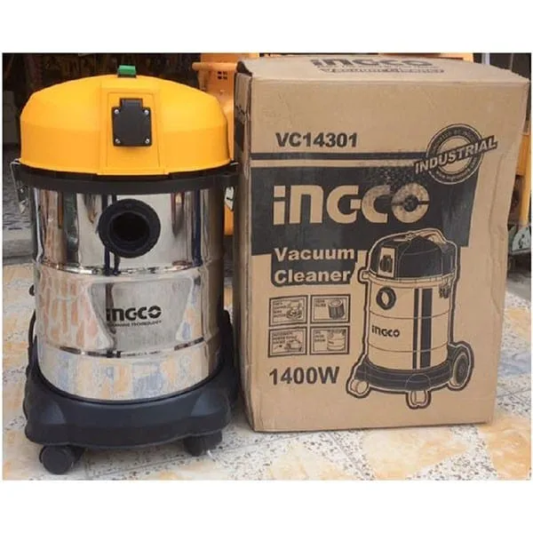 Ingco Wet & Dry Vacuum Cleaner 30 Liters 1400W - VC14301