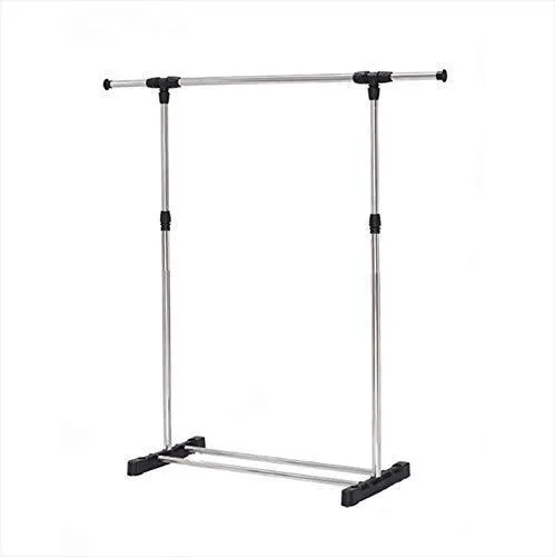 Keoa Folding Drying Rack Stainless Steel Single Rod Drying Rack Lifting Floor Drying Rack Indoor Outdoor Folding Hanger,M