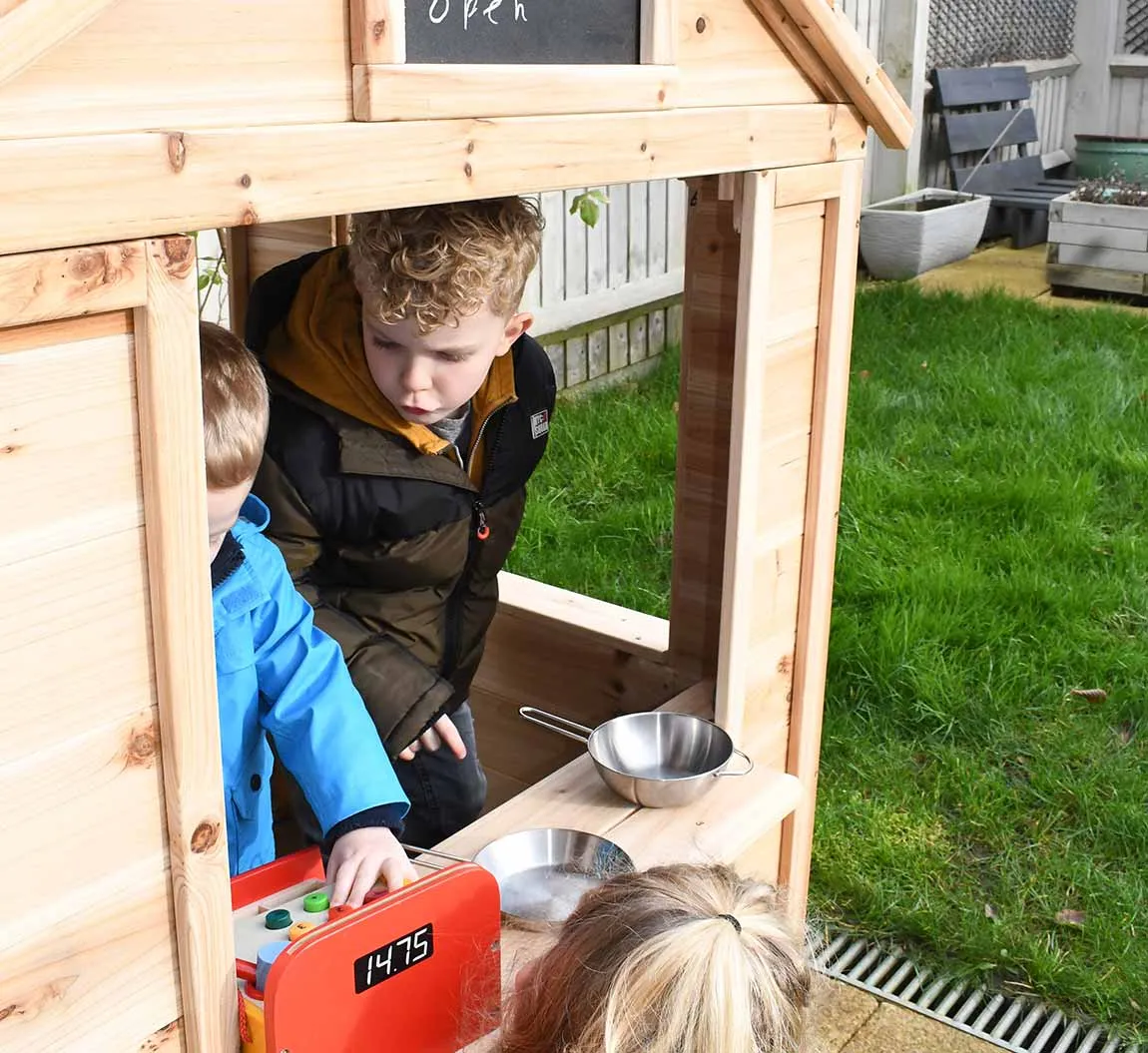 Kids Beautifully Crafted Montessori Natural Wooden Playhouse FLOOR