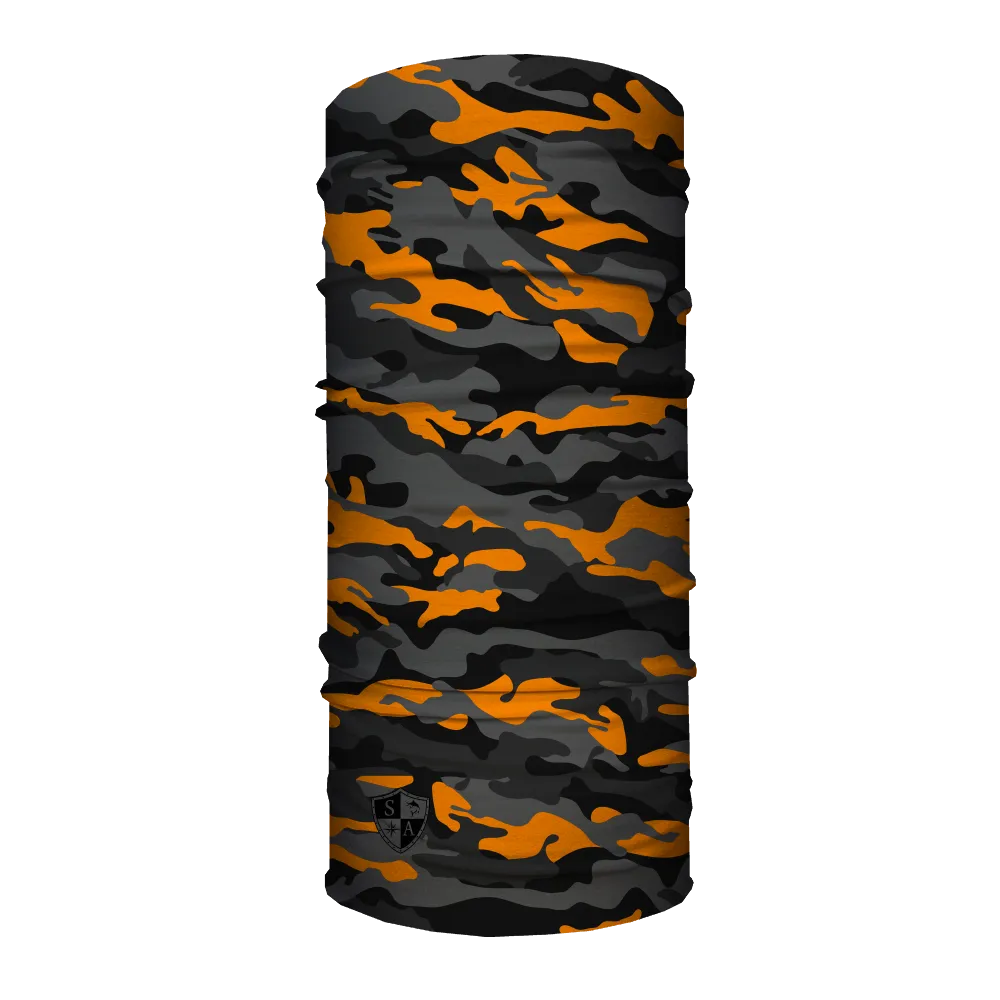 Kids Shields  | Orange & Grey Military Camo