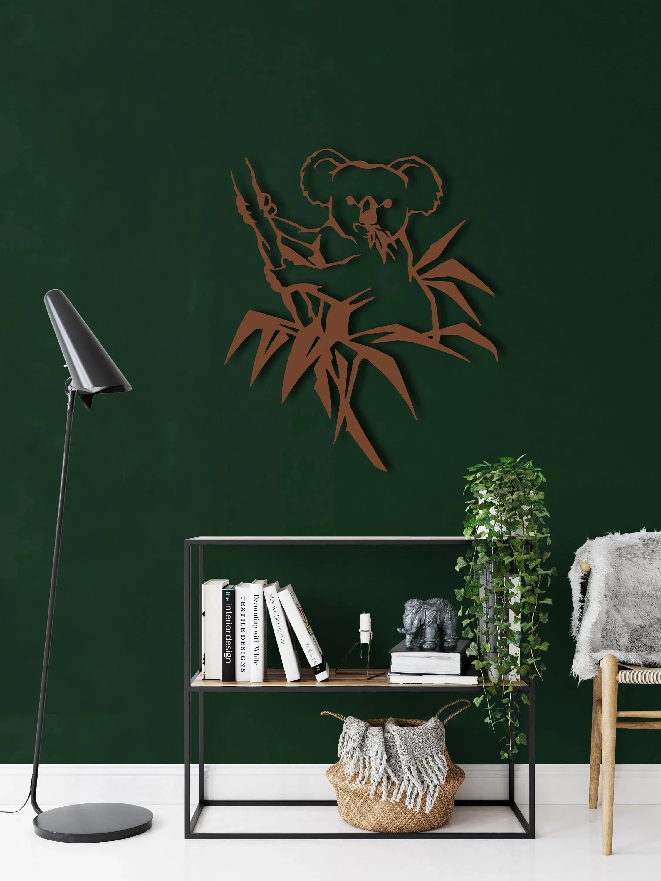 Koala Bear Metal Wall Hanging Decor