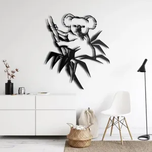 Koala Bear Metal Wall Hanging Decor