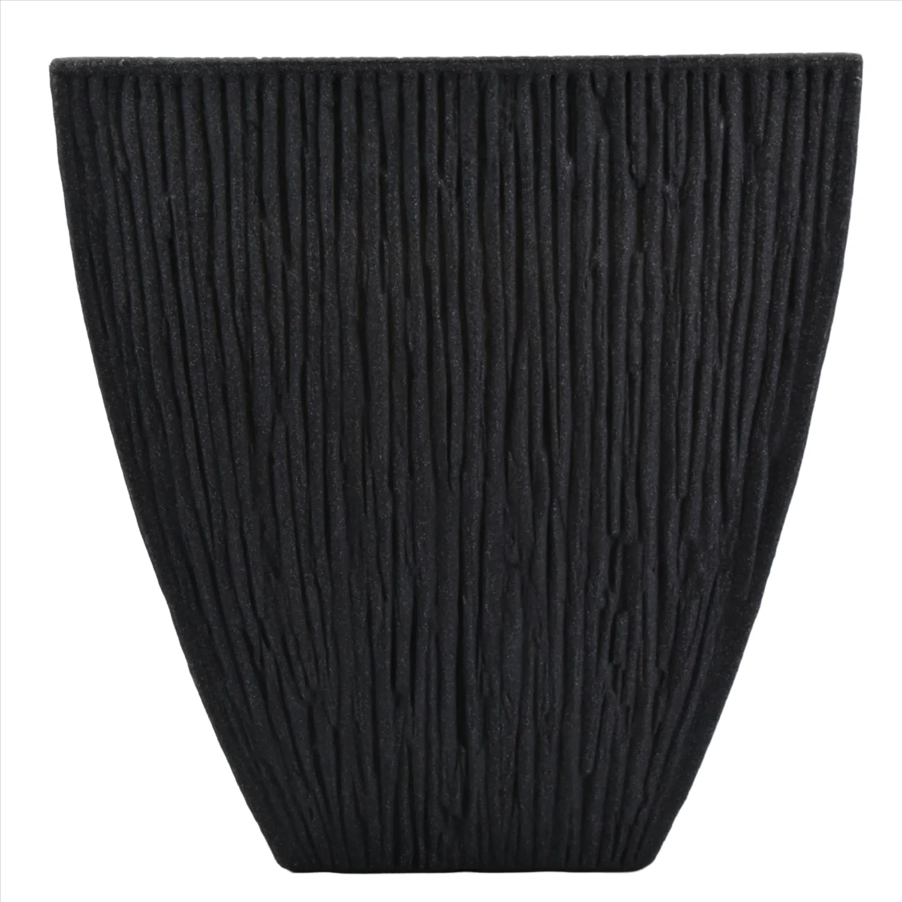 Large Anthracite Square Flower Pot