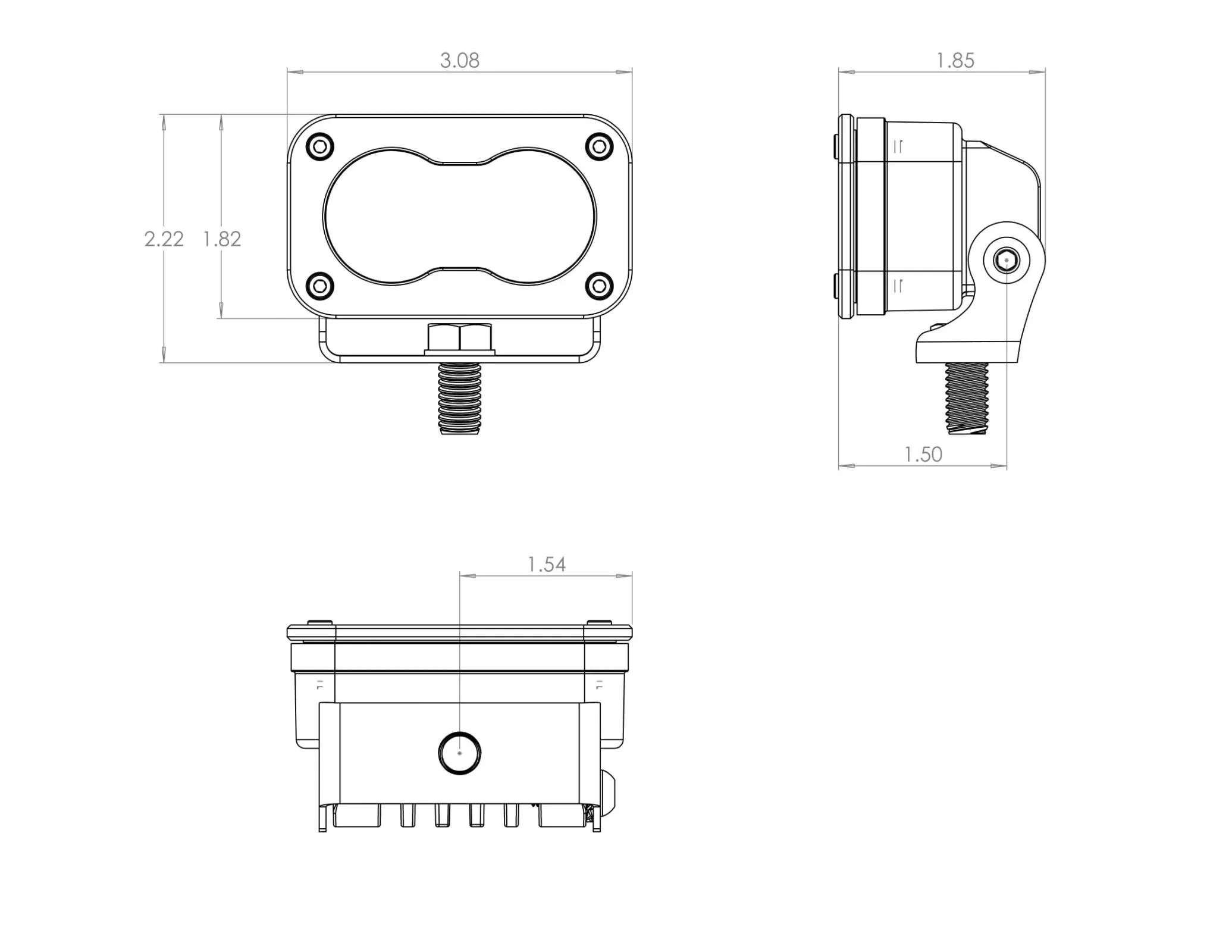 LED Driving/Combo Amber Flush Mount S2 Pro Baja Designs