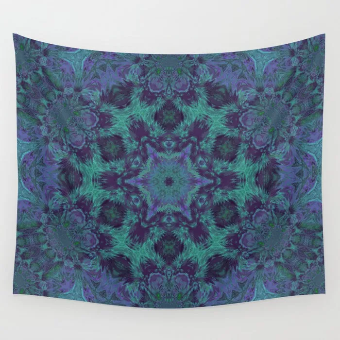 Light Green & Purple Tapestry