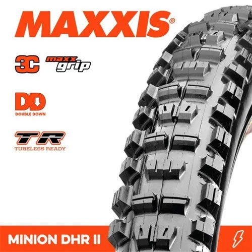 Maxxis Minion Dhr Ii 29 X 2.40 Wt 3c Dd Tr E-25 Folding Tyre