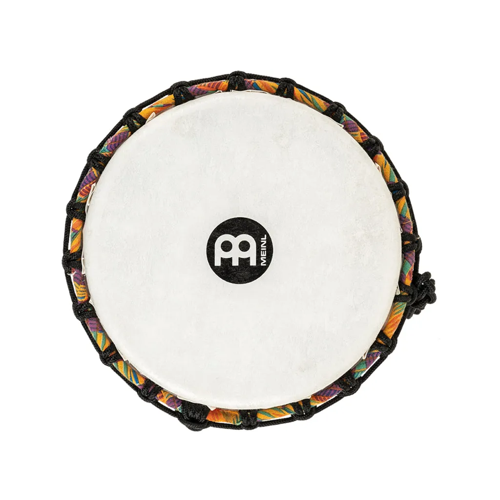 MEINL Percussion PADJ2-S-F 8inch Rope Tuned Travel Series Djembe, Synthetic Head, Kenyan Quilt