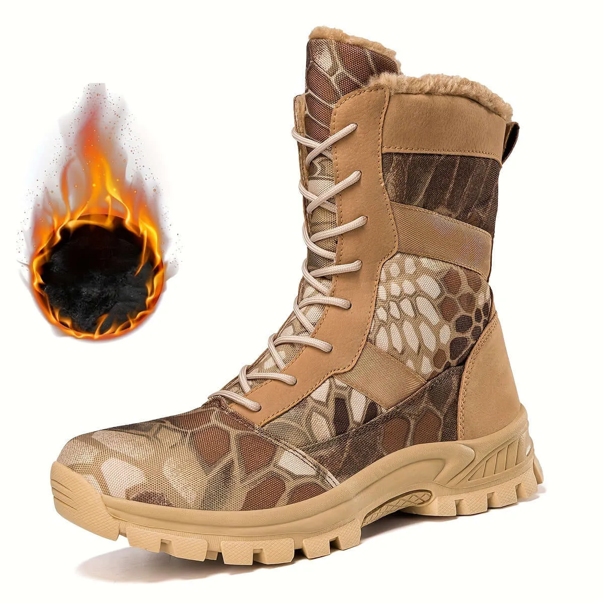 Men's Camo Insulated Hiking Boots | High Top Trekking