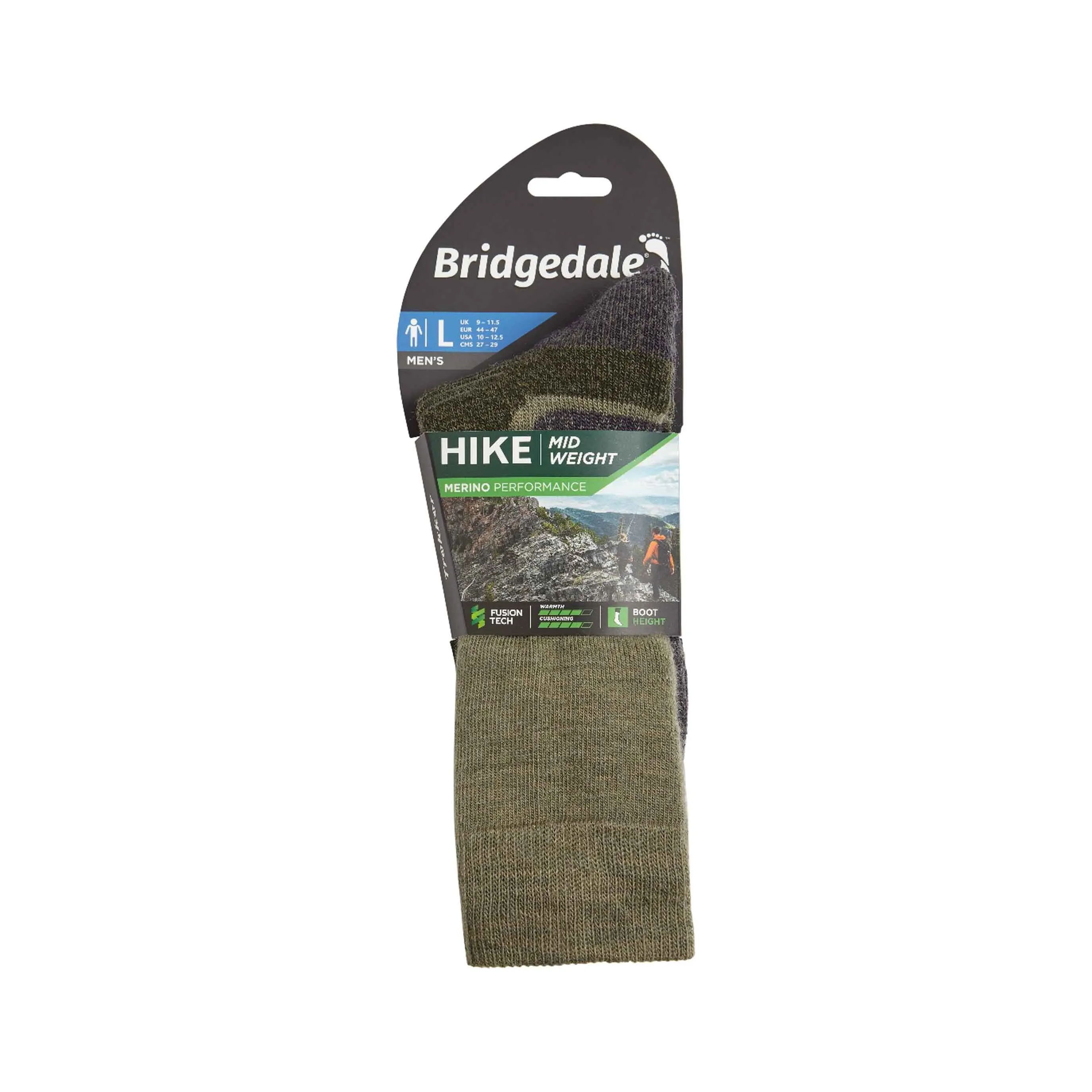Mens Hike Mid Weight Performance Socks