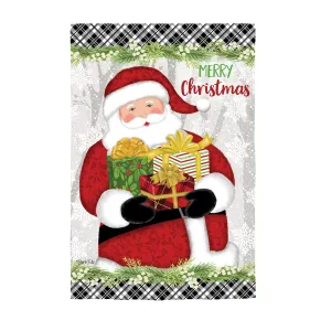 Merry Santa House Textured Suede Flag,13es10065