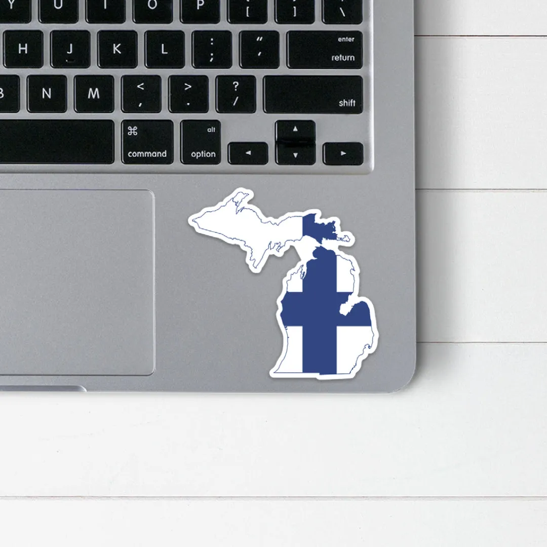 Michigan Finnish Flag Sticker