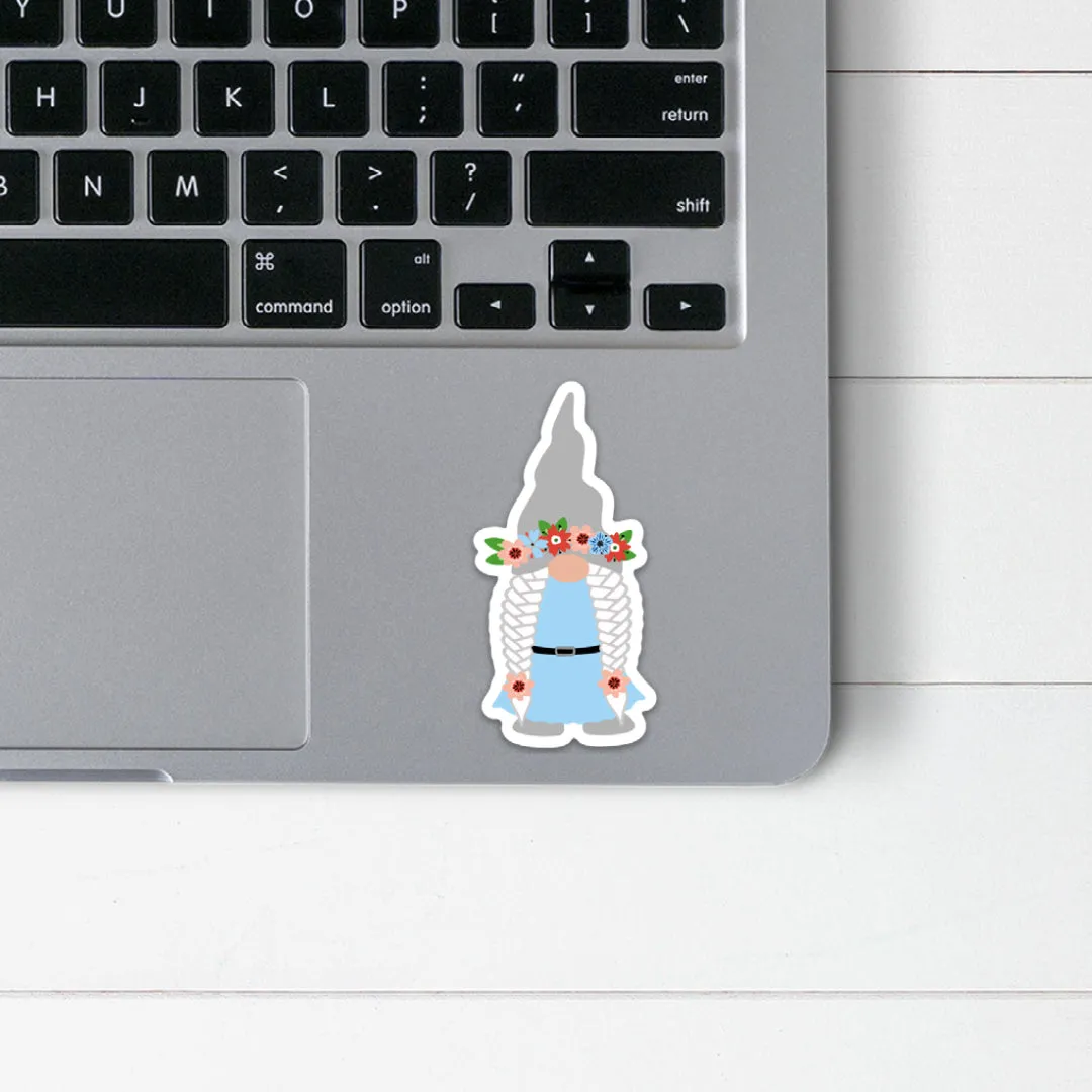 Midsummer Girl Gnome Sticker