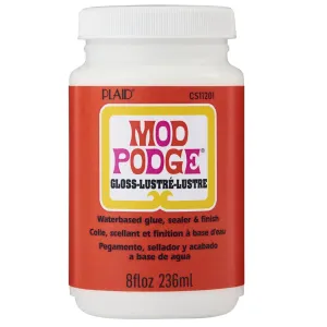 Mod Podge Gloss Glue Sealer Finish Quick Drying Clear - 8 fl oz