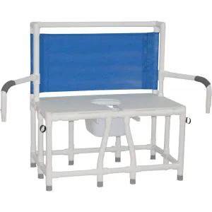 Model 136-C10-DDA Bariatric Bedside Commode - Swing Away Arms