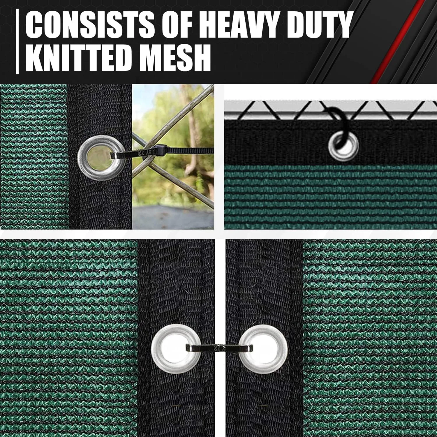 NEW C&T 6 Ft x 50 Ft Green Fence Privacy Screen with Aluminum Grommets Heavy Duty 142 GSM for Wall Garden Yard Backyard Outdoor - Retails $73 