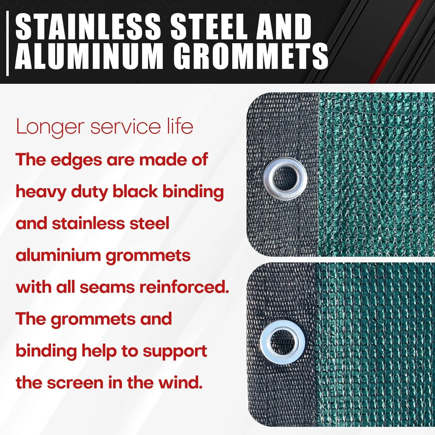 NEW C&T 6 Ft x 50 Ft Green Fence Privacy Screen with Aluminum Grommets Heavy Duty 142 GSM for Wall Garden Yard Backyard Outdoor - Retails $73 