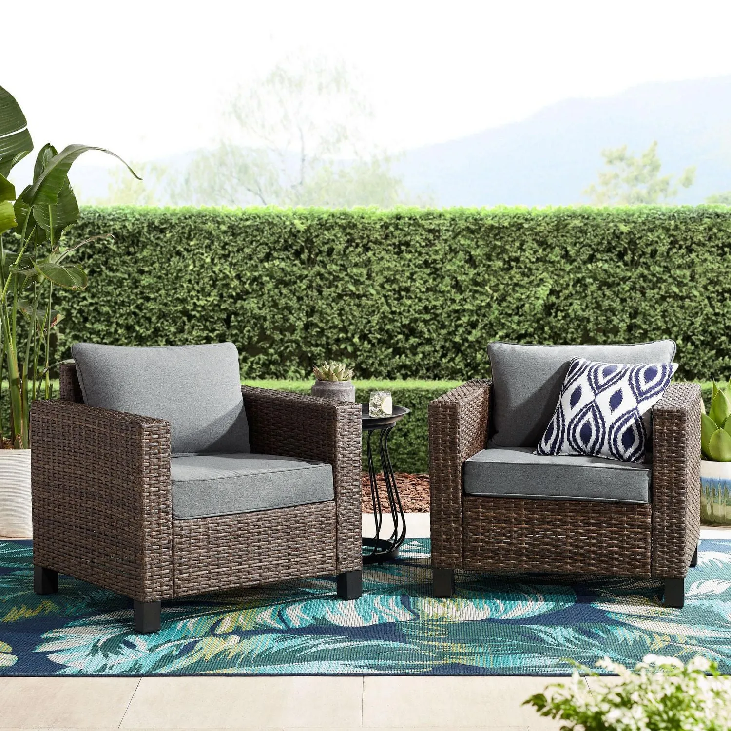 New in box! Better Homes & Gardens Brookbury Club Chair, 2 Pack, Grey! Retails $565