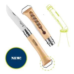 No.10 Corkscrew Stainless Steel Folding Knife with Bottle Opener